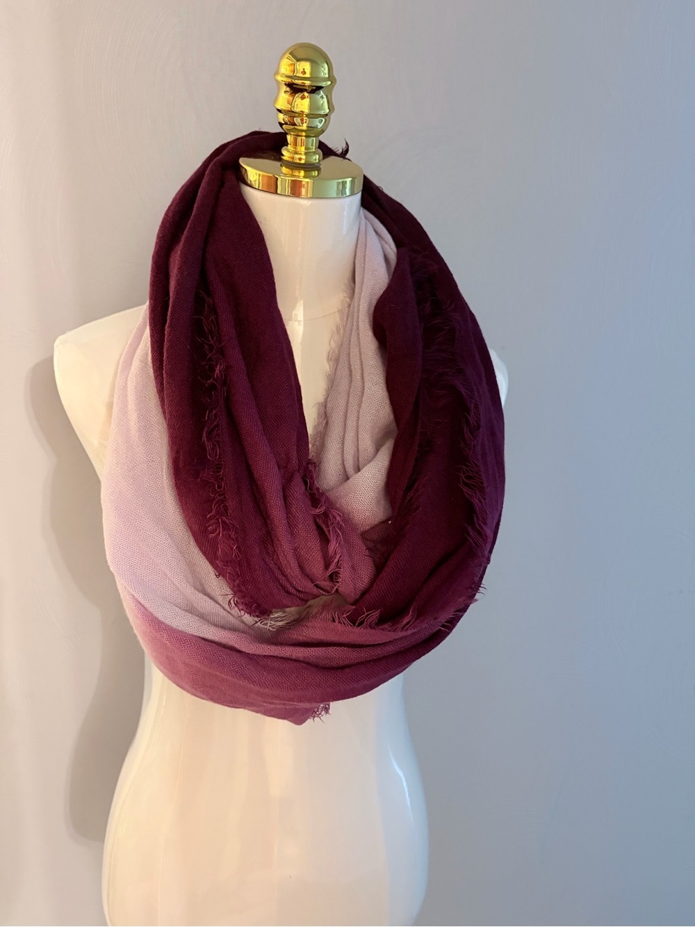 Two-Tone Plum Infinity Scarf - Women Accessories
